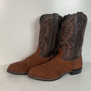 Vintage Larry Mahan Sanded Safari Roper Boots | Exotic | USA Made | Men’s 9.5 D